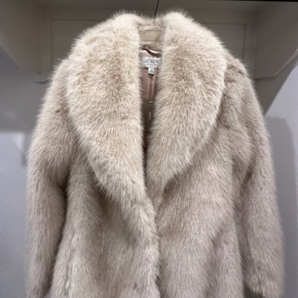 J.Crew Collection Limited Edition Faux-Fur Coat XS BNT - Picture 6 of 6